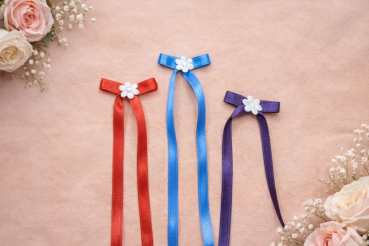 Satinschleife 6 mm für Taufkleid elegant & hochwertig