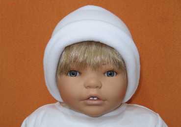 Wintertaufe Taufmütze aus Fleece mit Umschlag