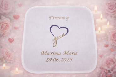 Tuch Kommunion Taufe Konfirmation Firmung - Herz