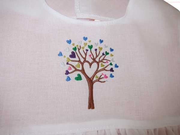 Taufaufleger Motiv Baum gestickt Baby Mädchen + Junge