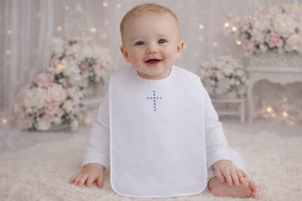 Taufaufleger mit Kreuz aus Glassteinen