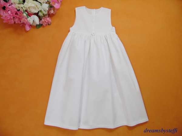 Taufkleid Leinwandbindung Satinblume